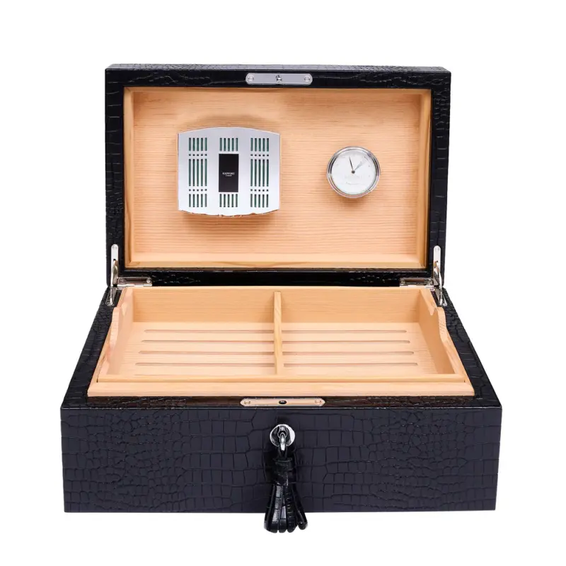 rapport large humidor heritage black Watch Winders, Watch Boxes & Watch Safes Rapport Large Humidor Heritage Black