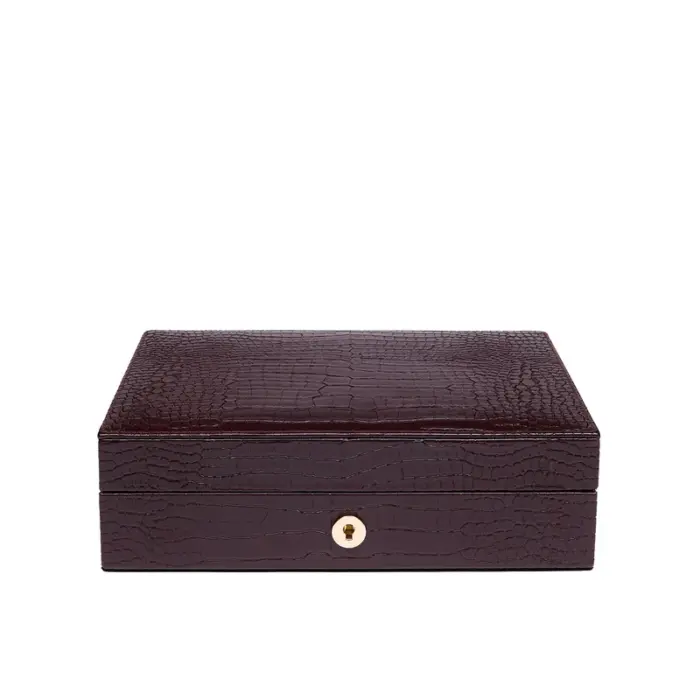 rapport medium humidor heritage brown 01 Watch Winders, Watch Boxes & Watch Safes Rapport Medium Humidor Heritage Brown