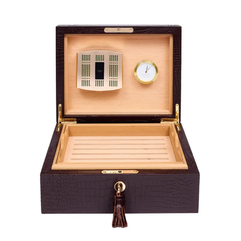 rapport medium humidor heritage brown Watch Winders, Watch Boxes & Watch Safes Rapport Medium Humidor Heritage Brown
