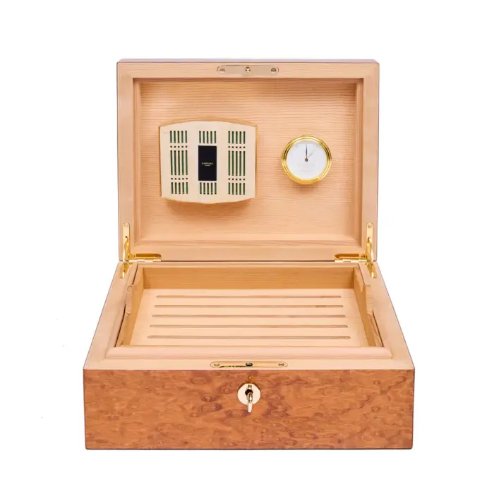 rapport medium humidor heritage burr walnut Watch Winders, Watch Boxes & Watch Safes Rapport Medium Humidor Heritage Burr Walnut