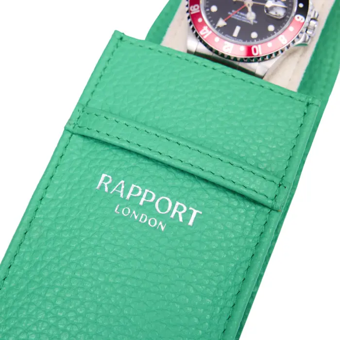 rapport single watch pouch portobello light green 02 Watch Winders, Watch Boxes & Watch Safes Rapport Single Watch Pouch Portobello Light Green
