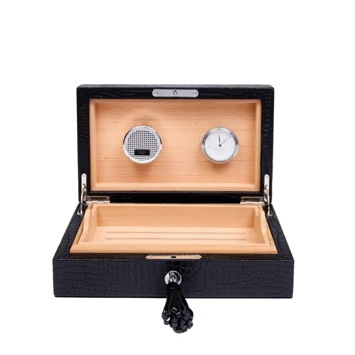 rapport small humidor heritage black Watch Winders, Watch Boxes & Watch Safes Rapport Small Humidor Heritage Black