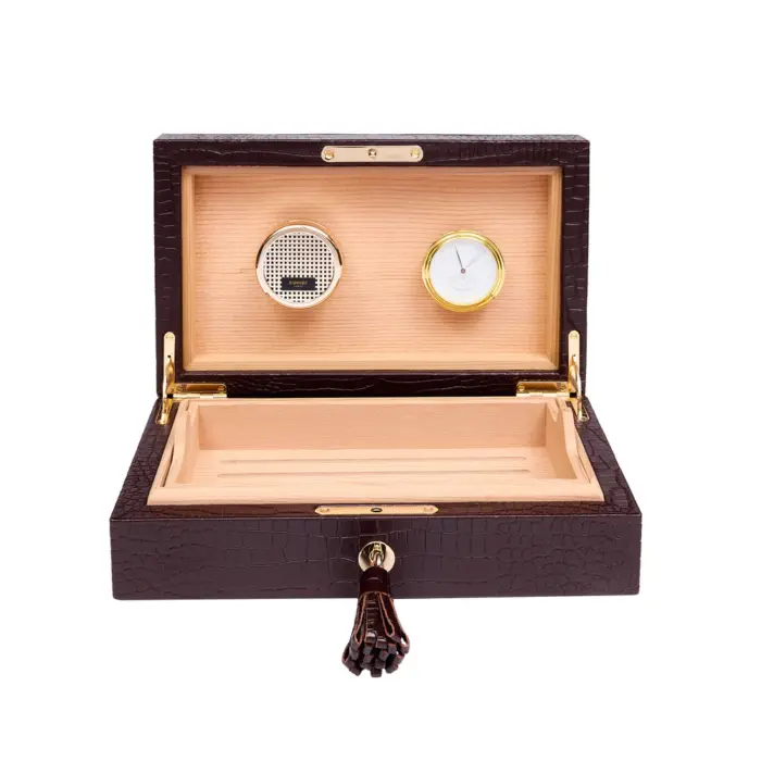 rapport small humidor heritage brown Watch Winders, Watch Boxes & Watch Safes Rapport Small Humidor Heritage Brown