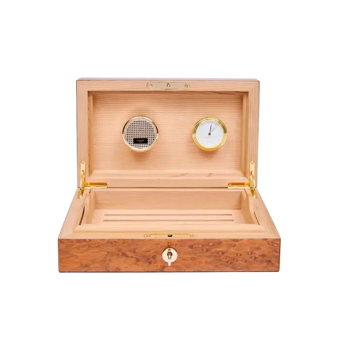 rapport small humidor heritage burr walnut Watch Winders, Watch Boxes & Watch Safes Rapport Small Humidor Heritage Burr Walnut