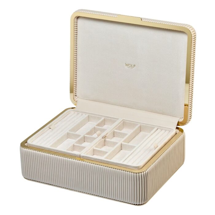 wolf jewellery box large bella bone 00 Watch Winders, Watch Boxes & Watch Safes WOLF Jewellery Box Large Bella Bone