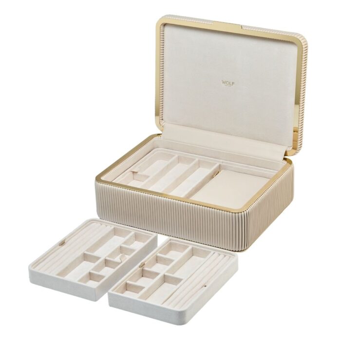 wolf jewellery box large bella bone 000 Watch Winders, Watch Boxes & Watch Safes WOLF Jewellery Box Large Bella Bone