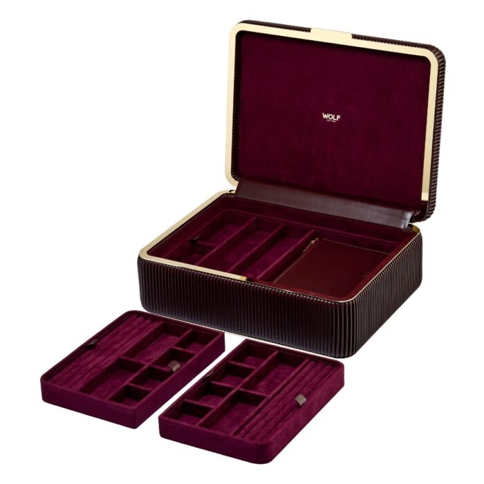 wolf jewellery box large bella bordeaux 000 Watch Winders, Watch Boxes & Watch Safes WOLF Jewellery Box Large Bella Bordeaux