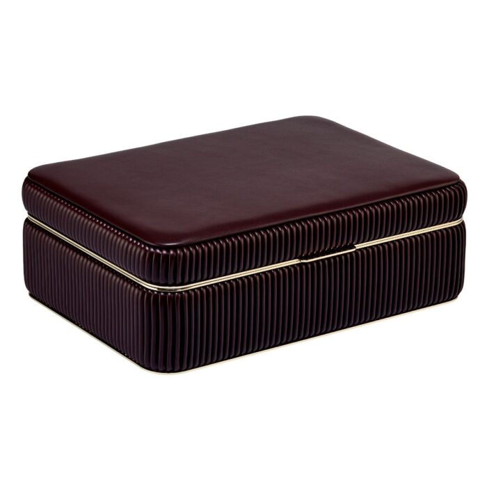 wolf jewellery box medium bella bordeaux side Watch Winders, Watch Boxes & Watch Safes WOLF Jewellery Box Medium Bella Bordeaux