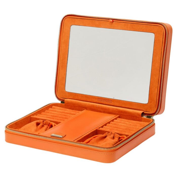 wolf jewellery large zip case maria tangerine 000 Watch Winders, Watch Boxes & Watch Safes WOLF Jewellery Large Zip Case Maria Tangerine