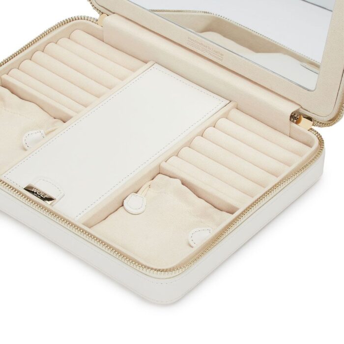 wolf jewellery large zip case maria white 0000 Watch Winders, Watch Boxes & Watch Safes WOLF Jewellery Large Zip Case Maria White