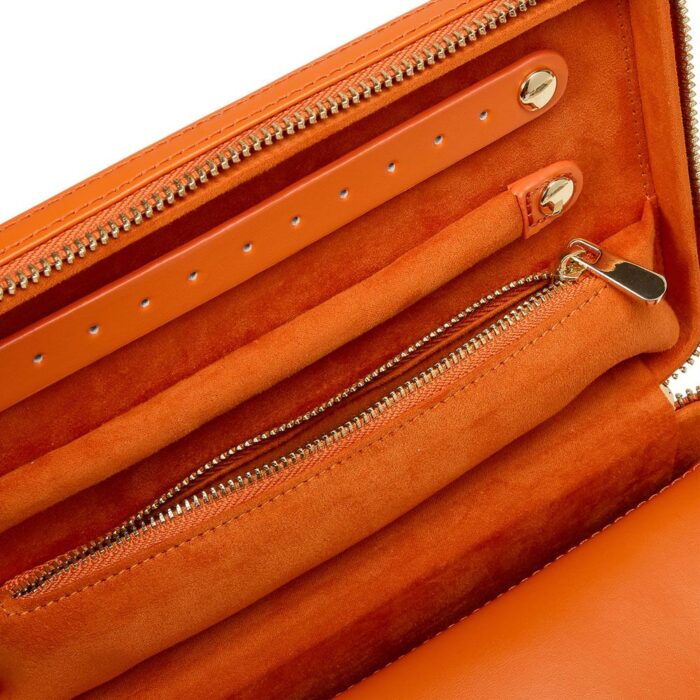 wolf jewellery medium zip case maria tangerine 0000 Watch Winders, Watch Boxes & Watch Safes WOLF Jewellery Medium Zip Case Maria Tangerine