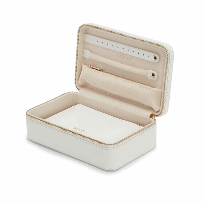 wolf jewellery medium zip case maria white 000 Watch Winders, Watch Boxes & Watch Safes WOLF Jewellery Medium Zip Case Maria White