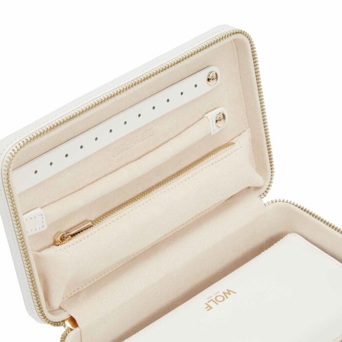 wolf jewellery medium zip case maria white 0000 Watch Winders, Watch Boxes & Watch Safes WOLF Jewellery Medium Zip Case Maria White