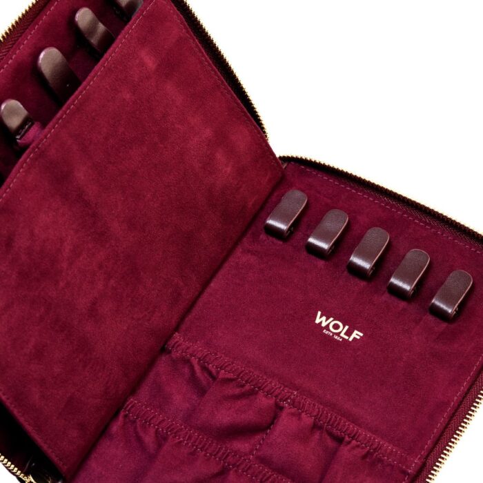 wolf jewellery portfolio bella bordeaux 000 Watch Winders, Watch Boxes & Watch Safes WOLF Jewellery Portfolio Bella Bordeaux