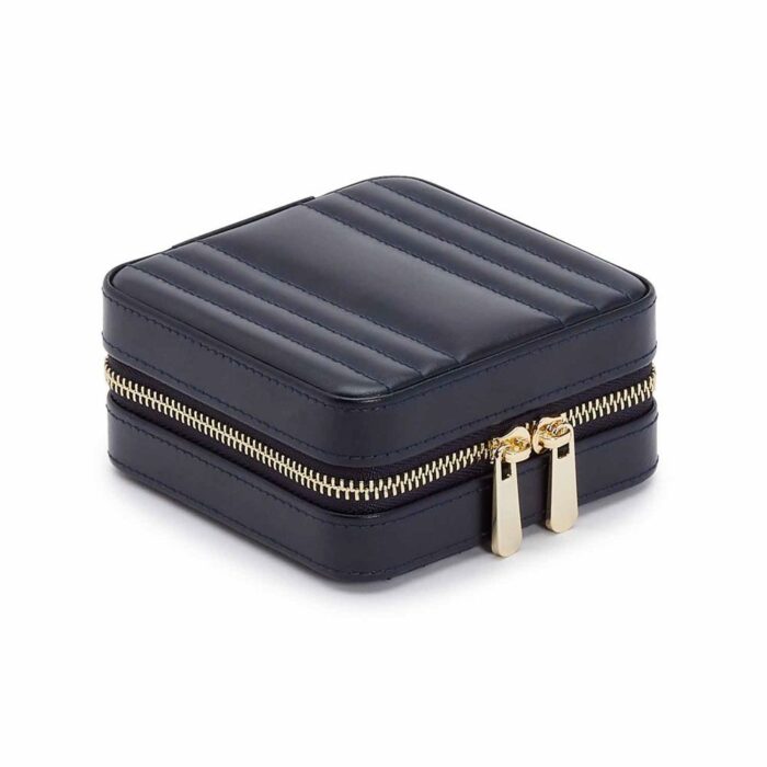 wolf jewellery small zip case maria navy 0 Watch Winders, Watch Boxes & Watch Safes WOLF Jewellery Small Zip Case Maria Navy