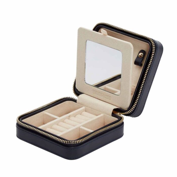 wolf jewellery small zip case maria navy 000 Watch Winders, Watch Boxes & Watch Safes WOLF Jewellery Small Zip Case Maria Navy