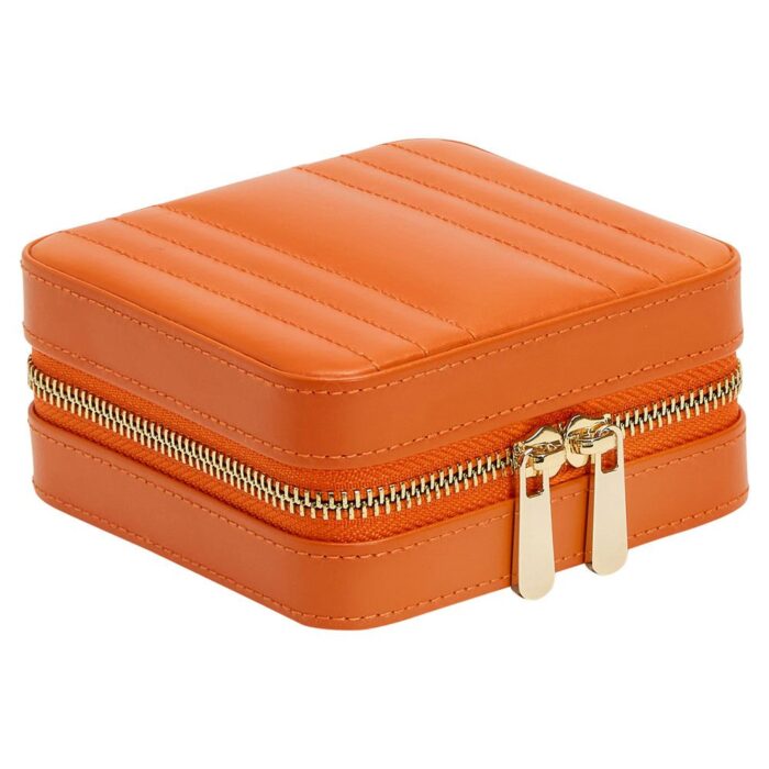 wolf jewellery small zip case maria tangerine 0 Watch Winders, Watch Boxes & Watch Safes WOLF Jewellery Small Zip Case Maria Tangerine