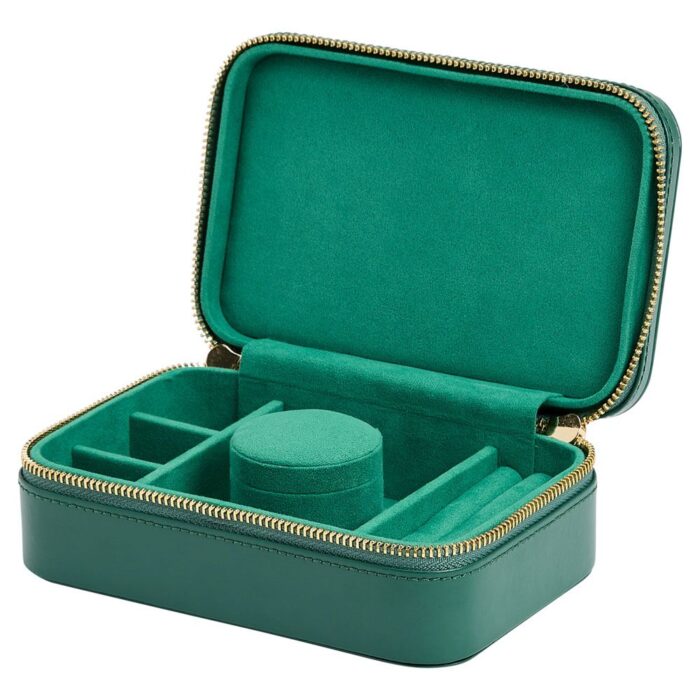 wolf jewellery travel zip case sophia forest green 00 Watch Winders, Watch Boxes & Watch Safes WOLF Jewellery Travel Zip Case Sophia Forest Green
