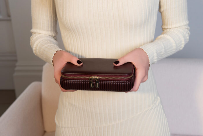 wolf jewellery zip case bella bordeaux 0 Watch Winders, Watch Boxes & Watch Safes WOLF Jewellery Zip Case Bella Bordeaux