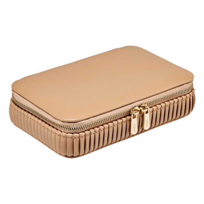 wolf jewellery zip case bella mocha side Watch Winders, Watch Boxes & Watch Safes WOLF Jewellery Zip Case Bella Mocha