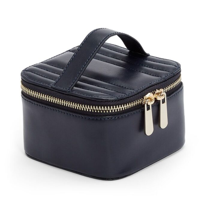 wolf jewellery zip cube maria navy 0 Watch Winders, Watch Boxes & Watch Safes WOLF Jewellery Zip Cube Maria Navy