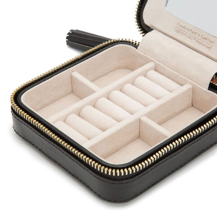 wolf jewelry zip travel case caroline black 000 Watch Winders, Watch Boxes & Watch Safes WOLF Jewelry Zip Travel Case Caroline Black