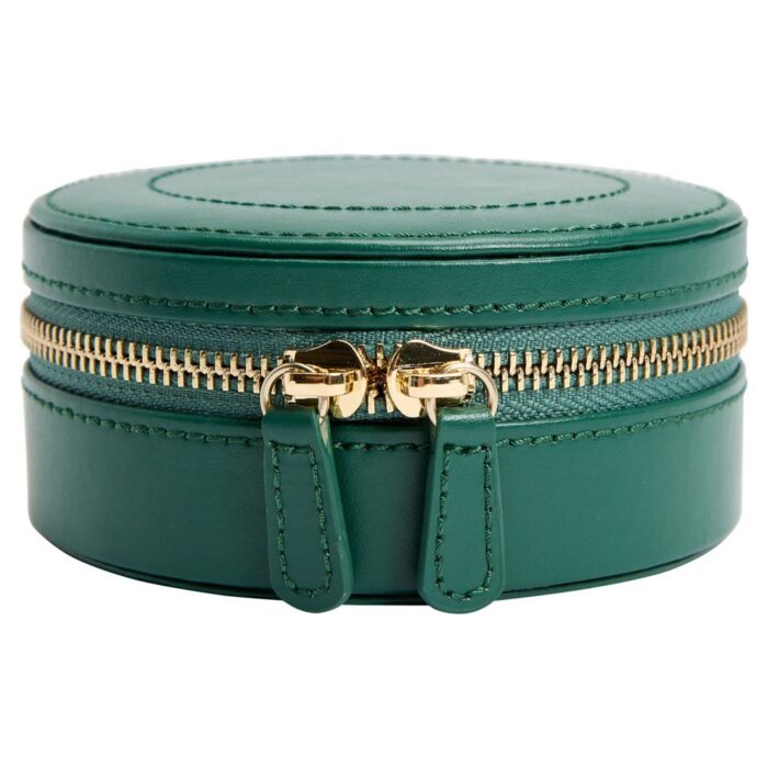 wolf sophia mini jewelry round zip case forest green Watch Winders, Watch Boxes & Watch Safes WOLF Sophia Mini Jewelry Round Zip Case Forest Green