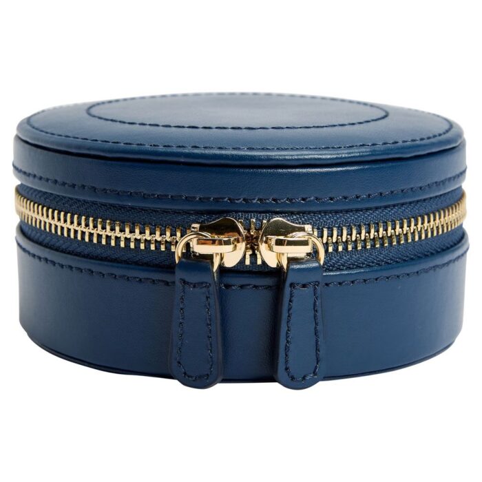 wolf sophia mini jewelry round zip case indigo Watch Winders, Watch Boxes & Watch Safes WOLF Sophia Mini Jewelry Round Zip Case Indigo