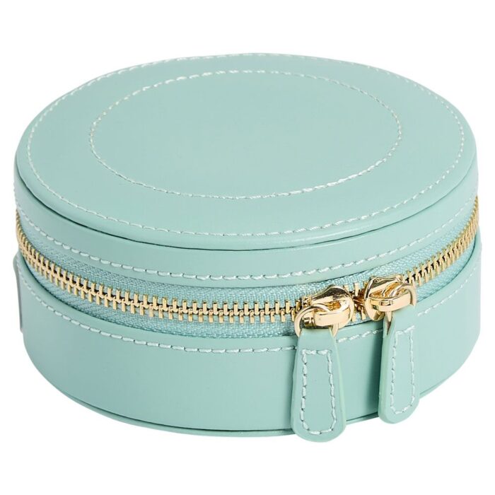 wolf sophia mini jewelry round zip case jade 0 Watch Winders, Watch Boxes & Watch Safes WOLF Sophia Mini Jewelry Round Zip Case Jade