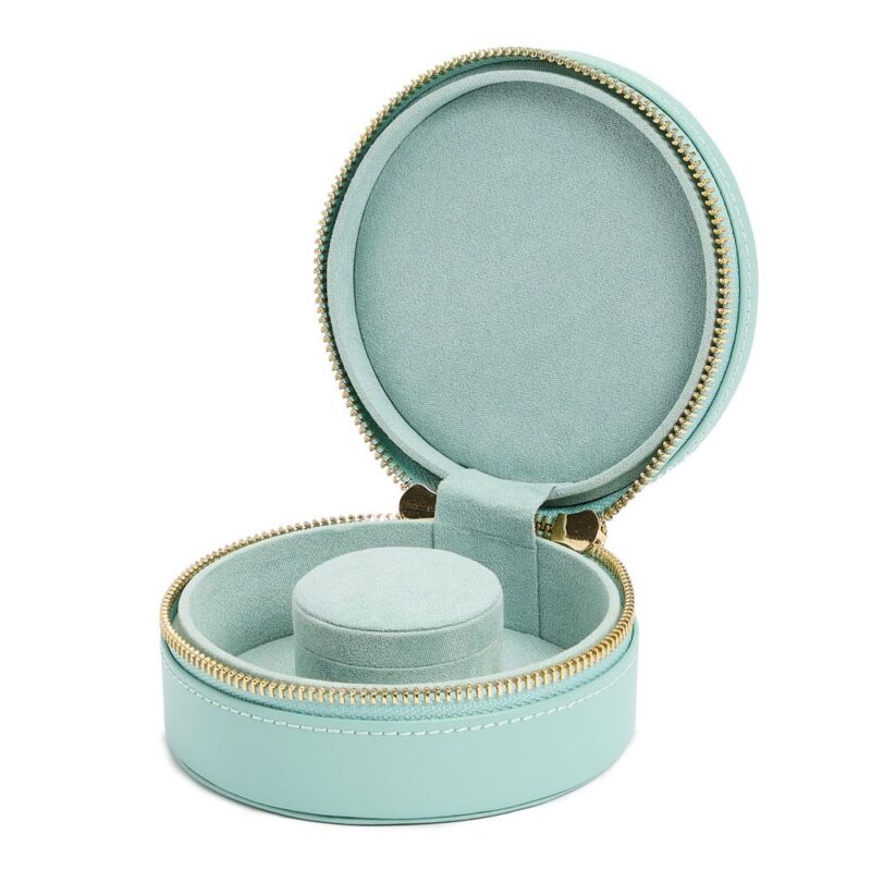 wolf sophia mini jewelry round zip case jade 02 Watch Winders, Watch Boxes & Watch Safes Watch Winders, Watch Boxes & Watch Safes
