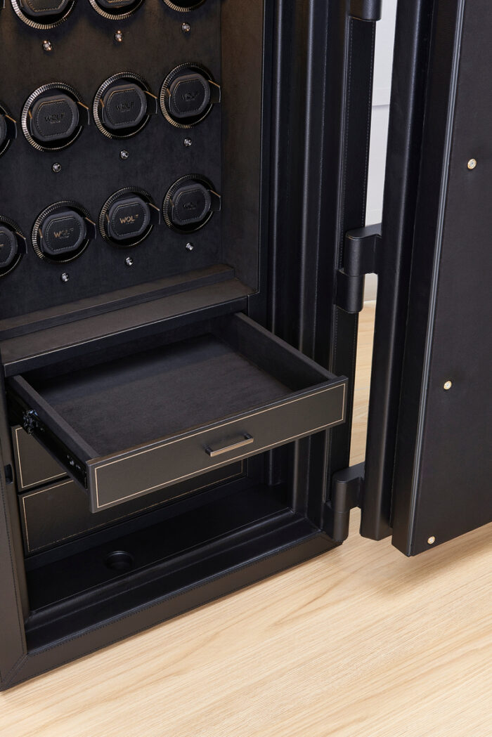 wolf athos 12 piece watch winder and jewelry safe black 03 Watch Winders, Watch Boxes & Watch Safes WOLF Athos 12 Piece Watch Winder and Jewelry Safe Black