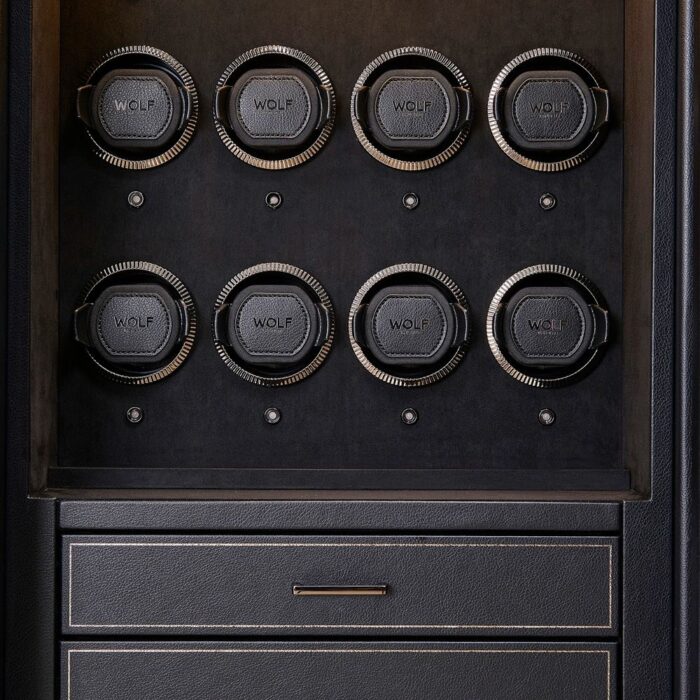 wolf athos 12 piece watch winder and jewelry safe black 1 Watch Winders, Watch Boxes & Watch Safes WOLF Athos 12 Piece Watch Winder and Jewelry Safe Black