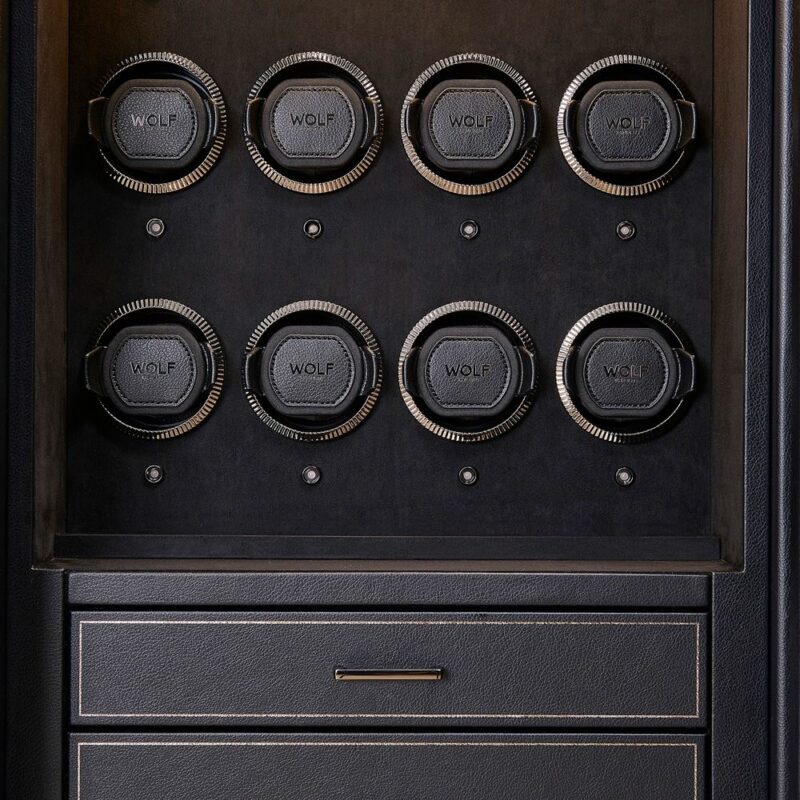 wolf athos 16 piece watch winder and jewelry safe black 1 Watch Winders, Watch Boxes & Watch Safes WOLF Athos 16 Piece Watch Winder and Jewelry Safe Black