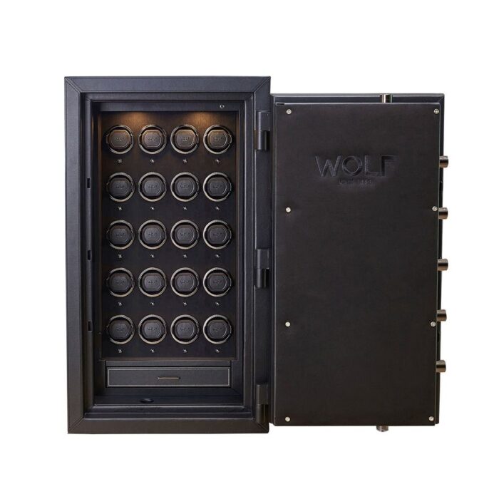 wolf athos 20piece watch winder and jewelry safe black 0 Watch Winders, Watch Boxes & Watch Safes WOLF Athos 20 Piece Watch Winder and Jewelry Safe Black