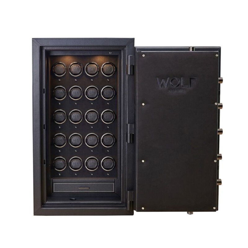 wolf athos 20piece watch winder and jewelry safe black 0 Watch Winders, Watch Boxes & Watch Safes WOLF Athos 20 Piece Watch Winder and Jewelry Safe Black