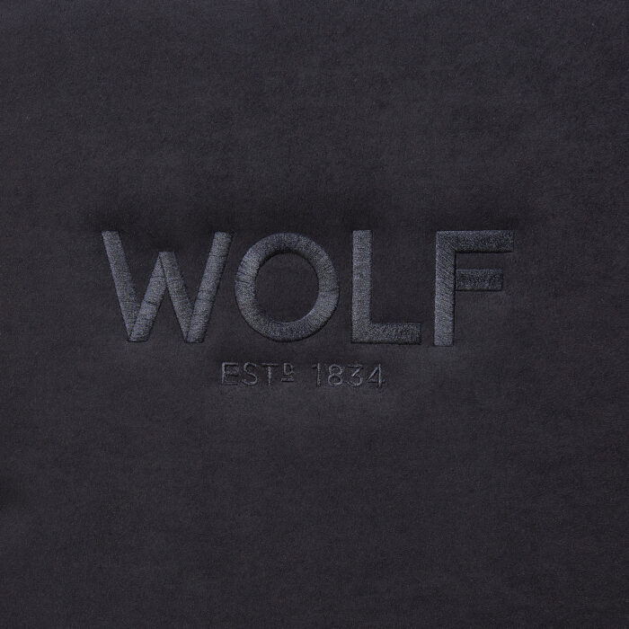 wolf athos watch winder and jewelry safe black logo Watch Winders, Watch Boxes & Watch Safes WOLF Athos Watch Winder and Jewelry Safe Black