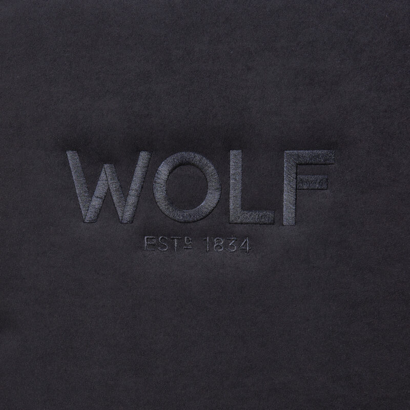wolf athos watch winder and jewelry safe black logo Watch Winders, Watch Boxes & Watch Safes WOLF Athos Watch Winder and Jewelry Safe Black
