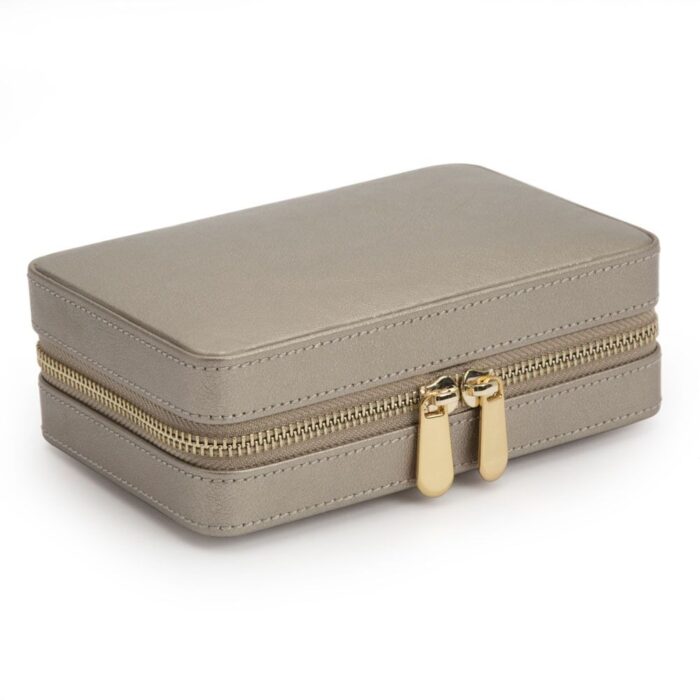 wolf jewelry zip case palermo pewter 0 Watch Winders, Watch Boxes & Watch Safes WOLF Jewelry Zip Case Palermo Pewter