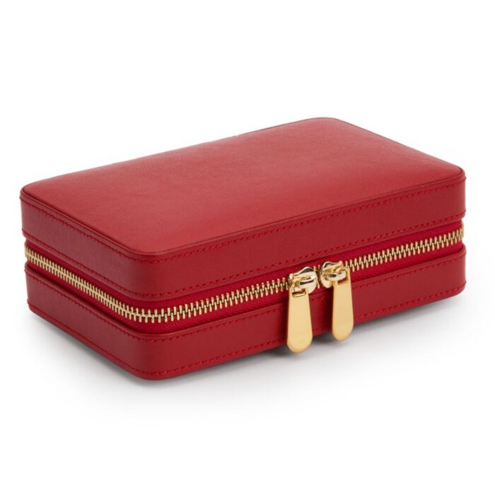 wolf jewelry zip case palermo red 0 Watch Winders, Watch Boxes & Watch Safes WOLF Jewelry Zip Case Palermo Red