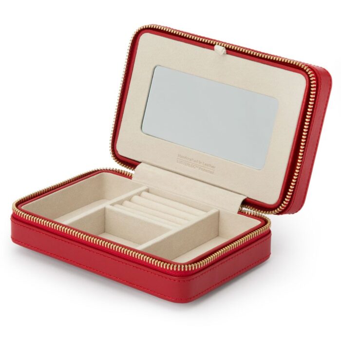 wolf jewelry zip case palermo red 1 Watch Winders, Watch Boxes & Watch Safes WOLF Jewelry Zip Case Palermo Red