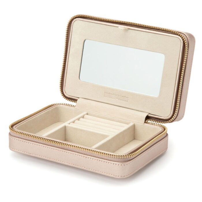wolf jewelry zip case palermo rose gold 1 Watch Winders, Watch Boxes & Watch Safes WOLF Jewelry Zip Case Palermo Rose Gold