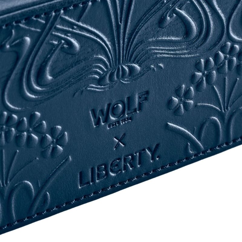 wolf x liberty jewellery medium zip case all over ianthe navy 4 Watch Winders, Watch Boxes & Watch Safes WOLF X LIBERTY Jewellery Medium Zip Case All Over Ianthe Navy