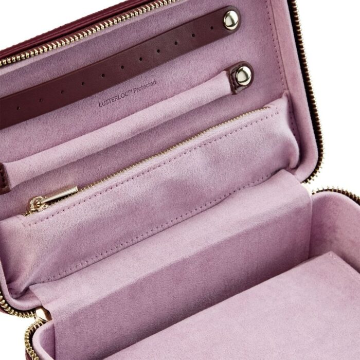 wolf x liberty jewellery medium zip case ianthe burgundy 0000 Watch Winders, Watch Boxes & Watch Safes WOLF X LIBERTY Jewellery Medium Zip Case Ianthe Burgundy