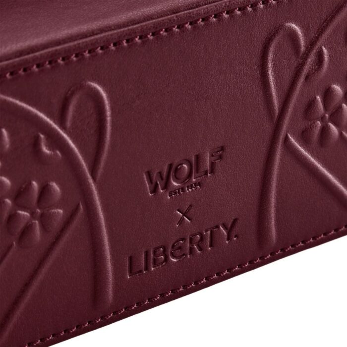 wolf x liberty jewellery medium zip case ianthe burgundy 00000 Watch Winders, Watch Boxes & Watch Safes WOLF X LIBERTY Jewellery Medium Zip Case Ianthe Burgundy