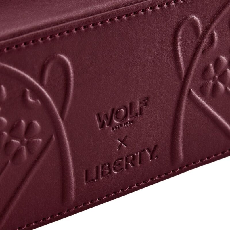 wolf x liberty jewellery medium zip case ianthe burgundy 00000 Watch Winders, Watch Boxes & Watch Safes WOLF X LIBERTY Jewellery Medium Zip Case Ianthe Burgundy