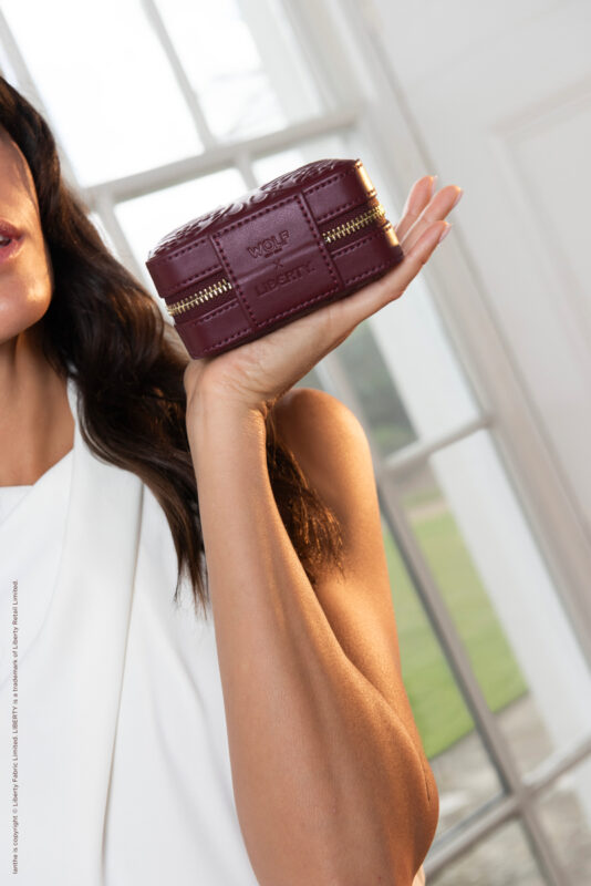 wolf x liberty jewellery small zip case ianthe burgundy 000 Watch Winders, Watch Boxes & Watch Safes WOLF X LIBERTY Jewellery Small Zip Case Ianthe Burgundy