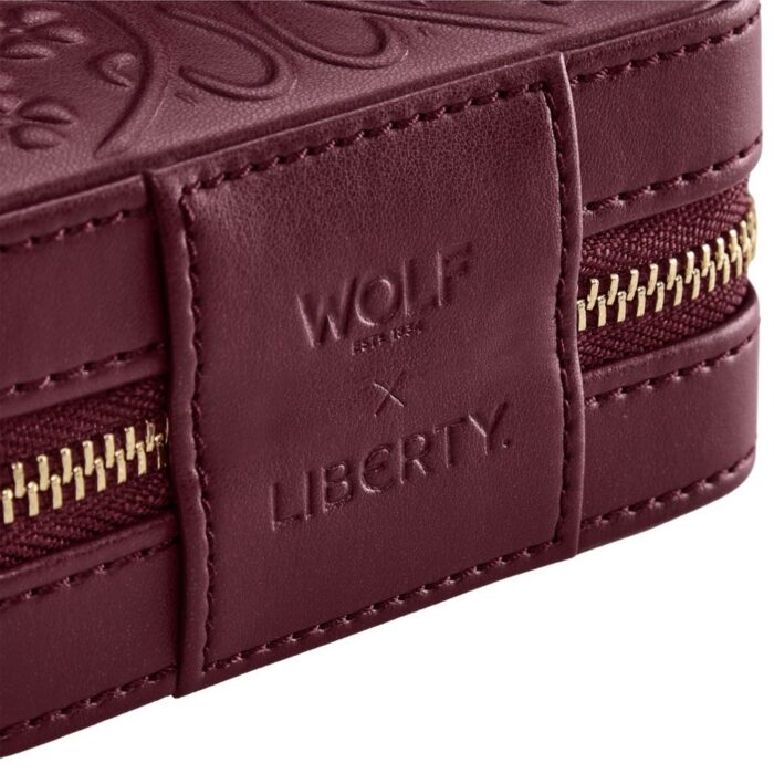 wolf x liberty jewellery small zip case ianthe burgundy 05 Watch Winders, Watch Boxes & Watch Safes WOLF X LIBERTY Jewellery Small Zip Case Ianthe Burgundy