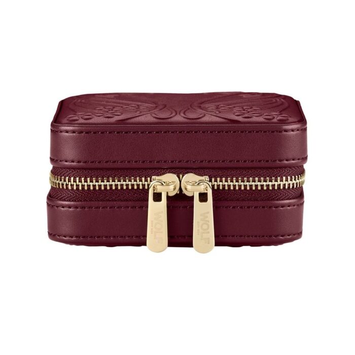 wolf x liberty jewellery small zip case ianthe burgundy Watch Winders, Watch Boxes & Watch Safes WOLF X LIBERTY Jewellery Small Zip Case Ianthe Burgundy