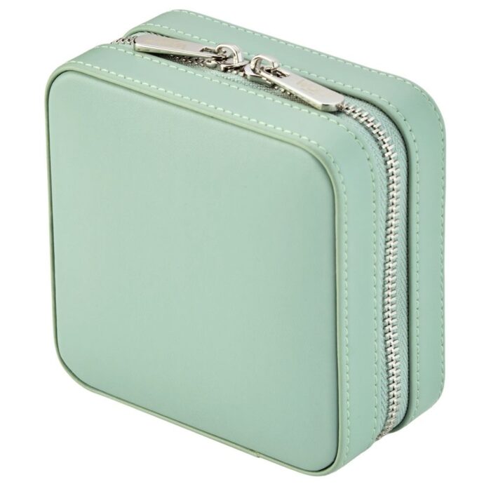 wolf x liberty jewellery small zip case julia interior print sage green 01 Watch Winders, Watch Boxes & Watch Safes WOLF X LIBERTY Jewellery Small Zip Case Julia Interior Print Sage Green