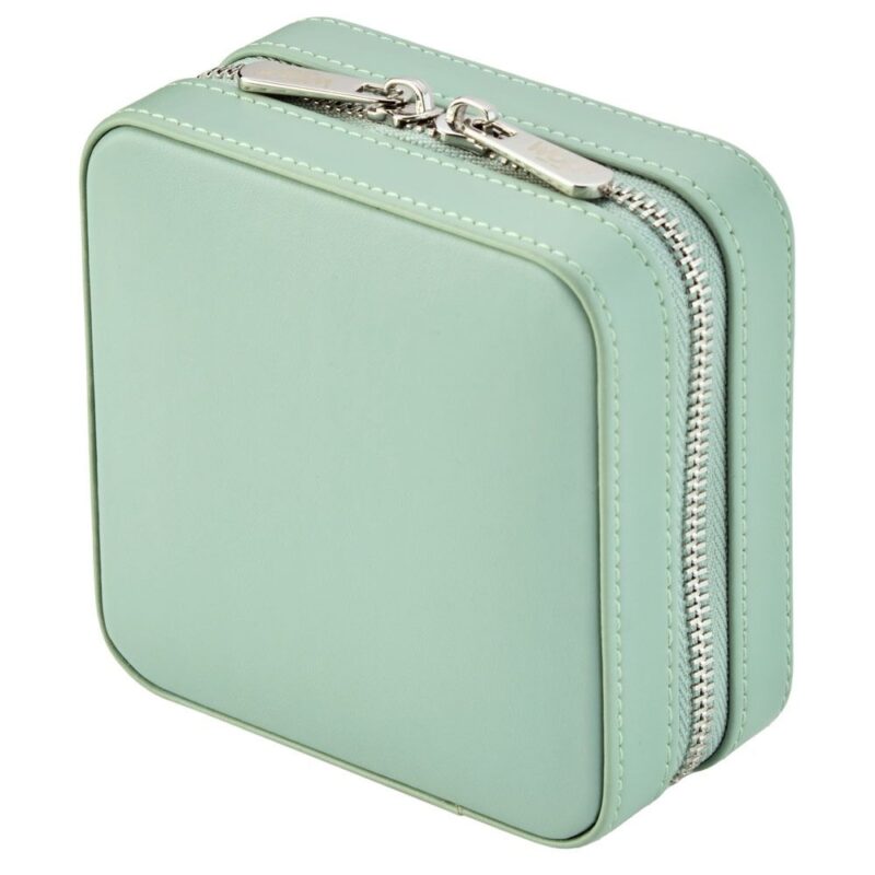 wolf x liberty jewellery small zip case julia interior print sage green 01 Watch Winders, Watch Boxes & Watch Safes WOLF X LIBERTY Jewellery Small Zip Case Julia Interior Print Sage Green